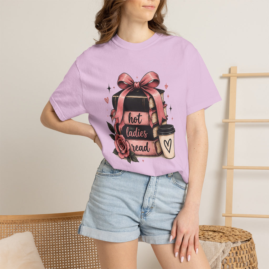 Hot Ladies Bread T-shirt | Coffee Cup, Rose Ribbon Bakery Illustration
