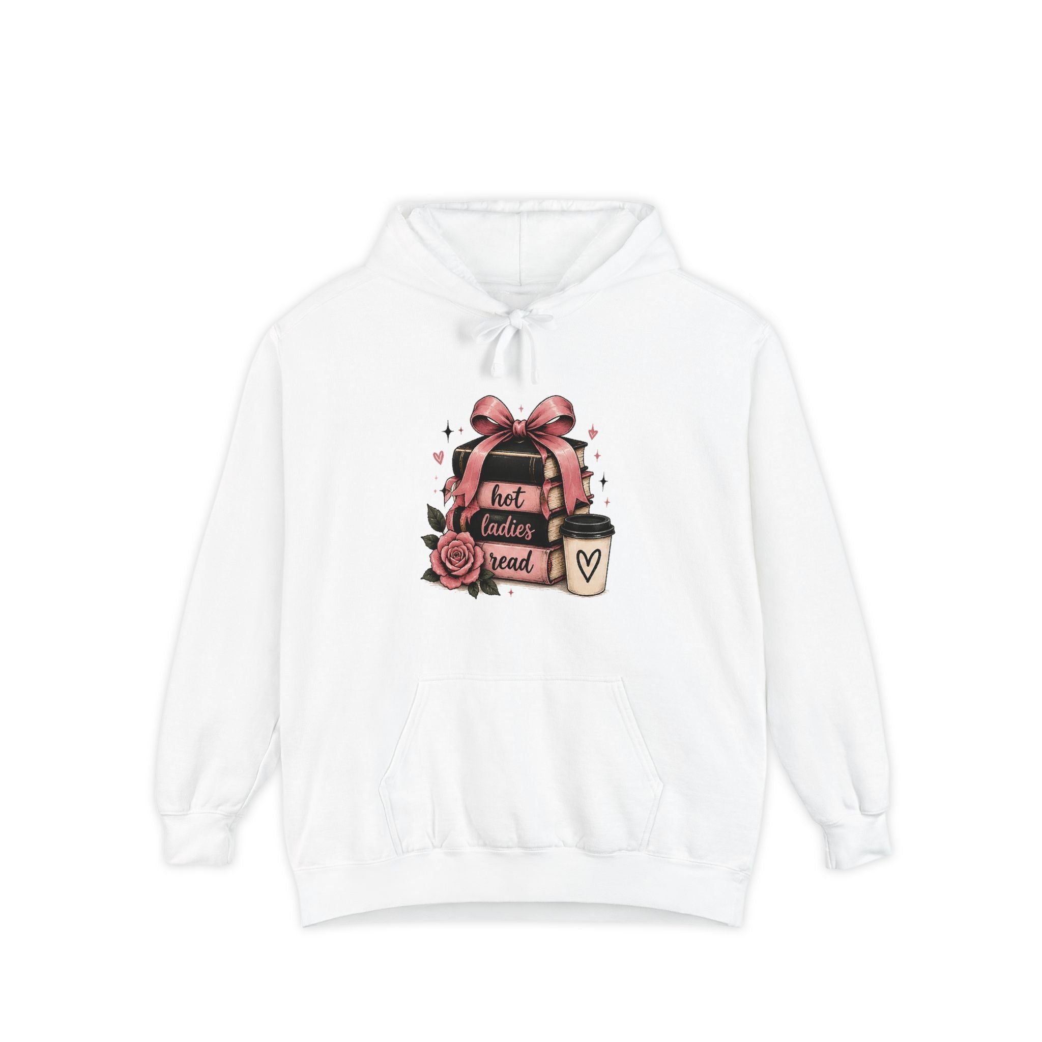 Hot Toddy & Roses hoodie | cozy mug, ribbon heart graphic
