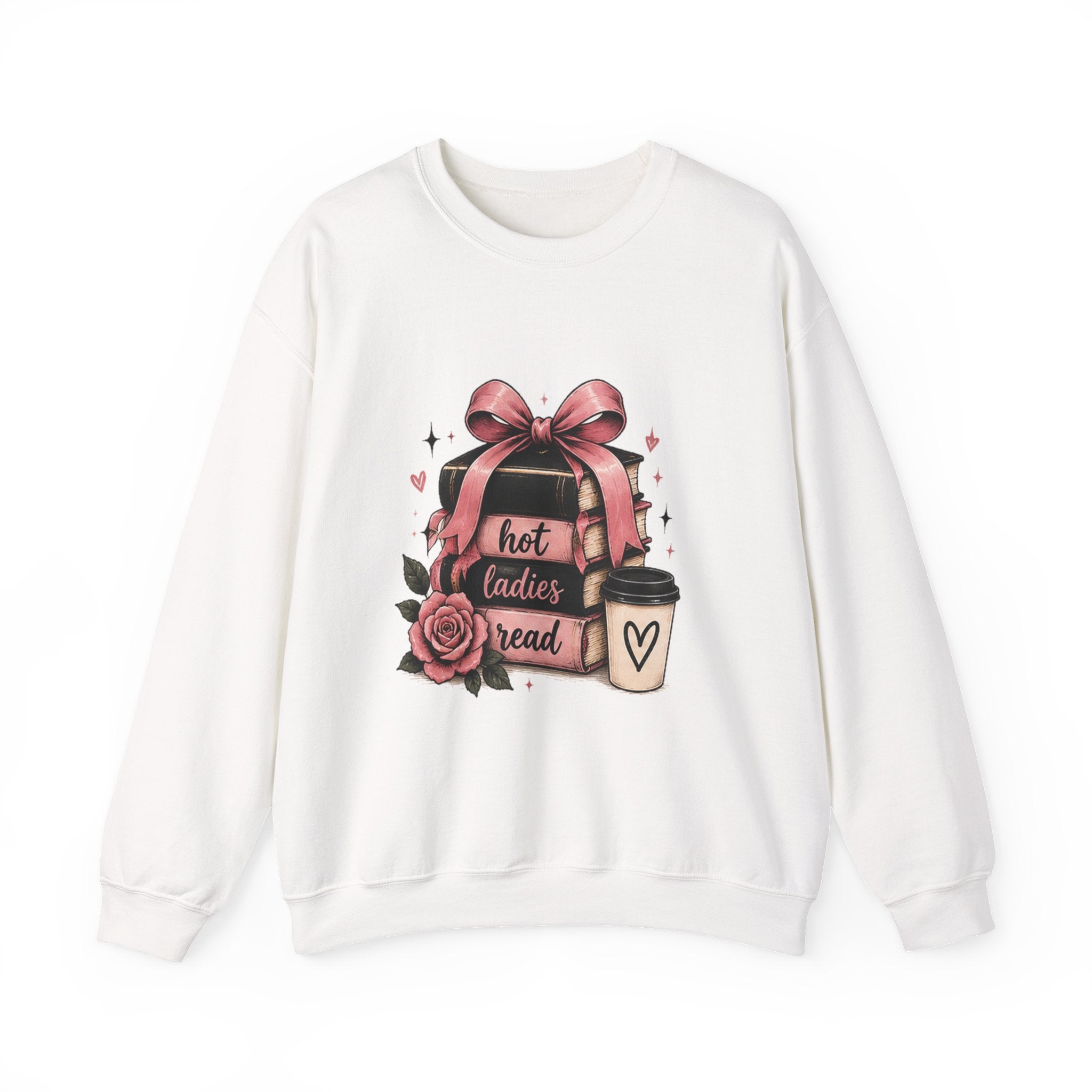 Hot Ladies Read sweatshirt | Book Lover Backpack Coffee Illustration