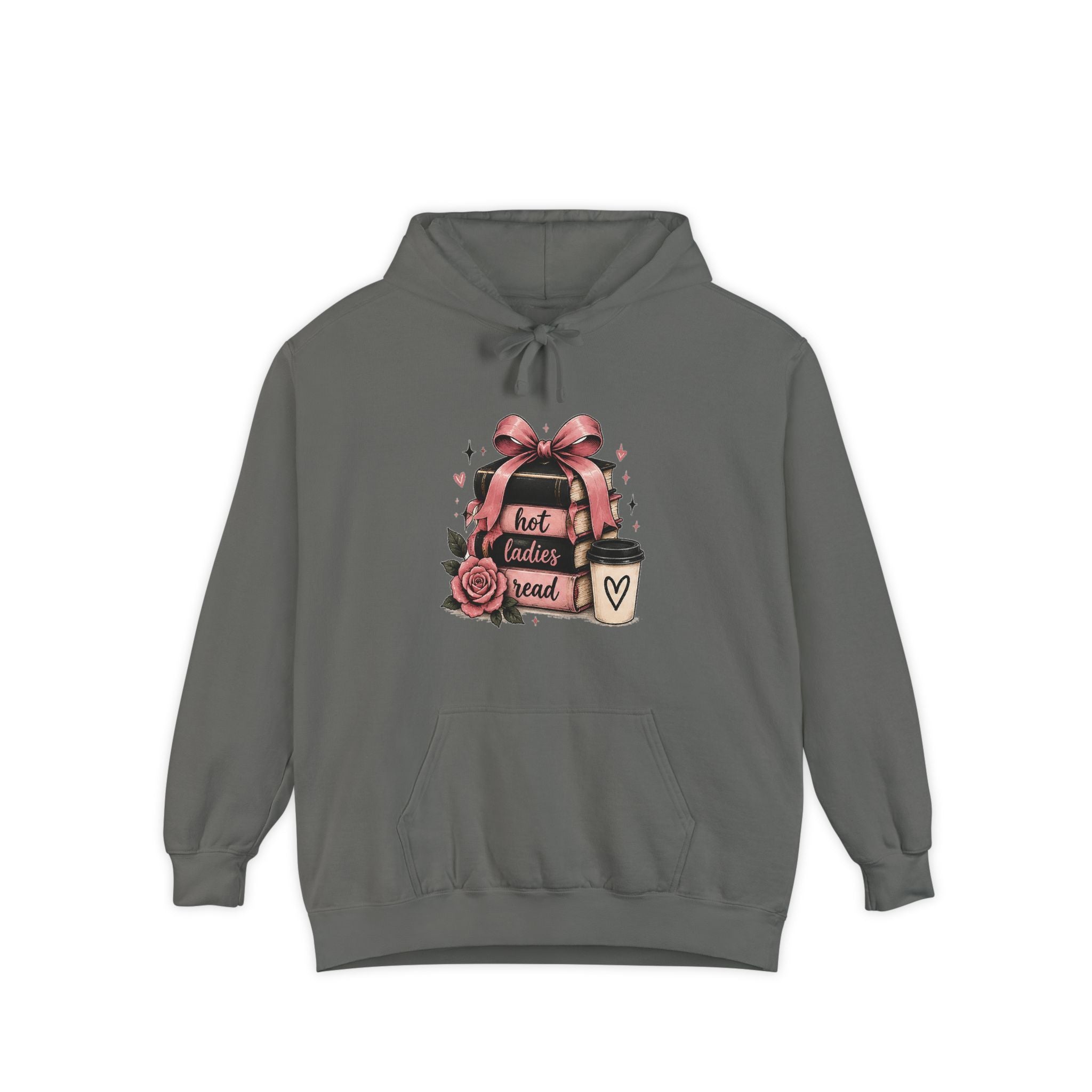 Hot Toddy & Roses hoodie | cozy mug, ribbon heart graphic