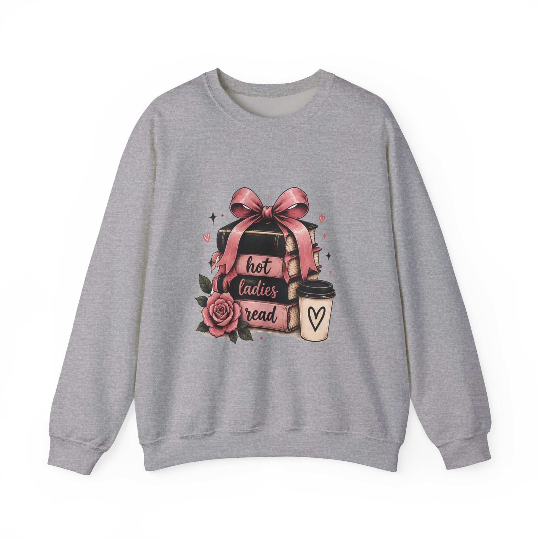 Hot Ladies Read sweatshirt | Book Lover Backpack Coffee Illustration