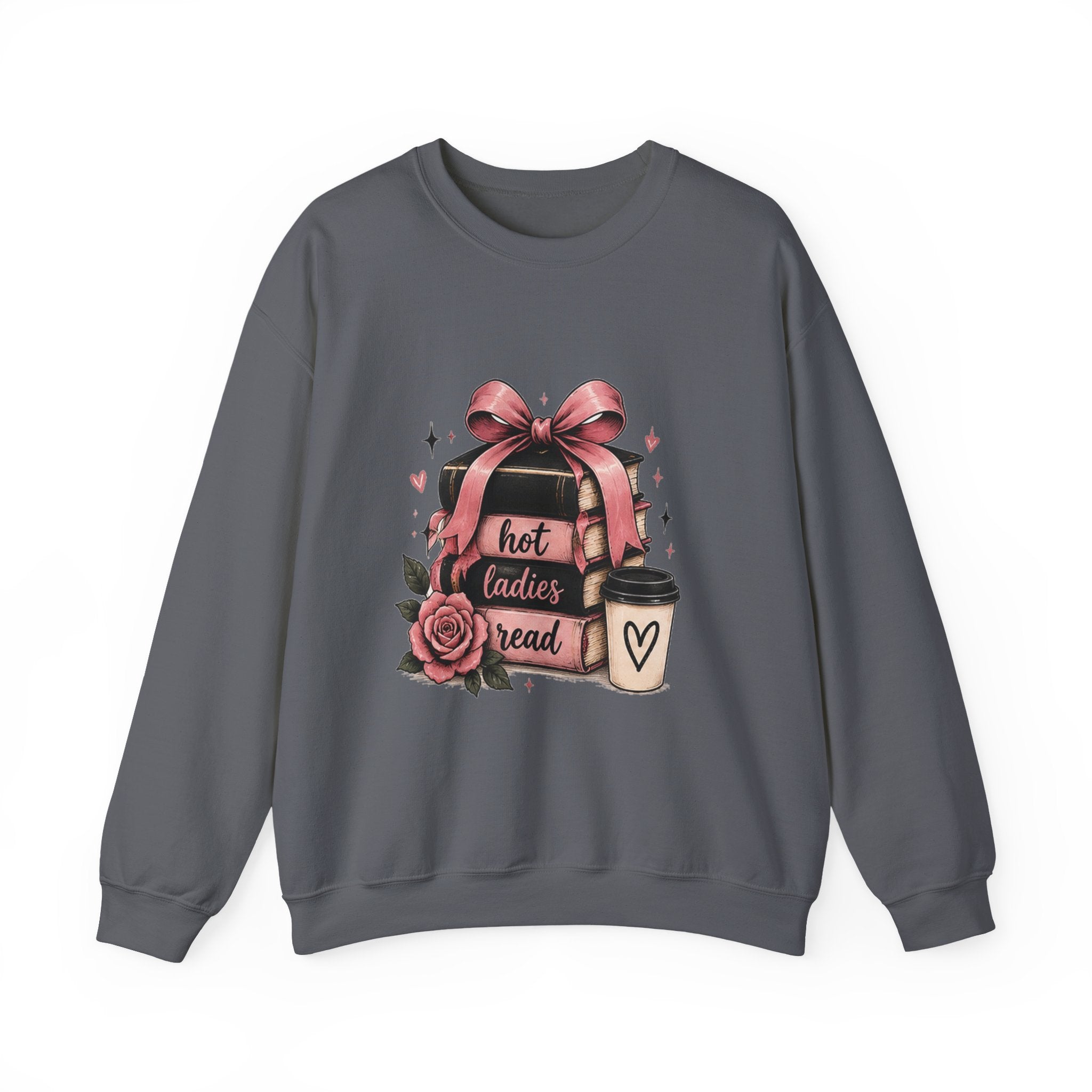 Hot Ladies Read sweatshirt | Book Lover Backpack Coffee Illustration