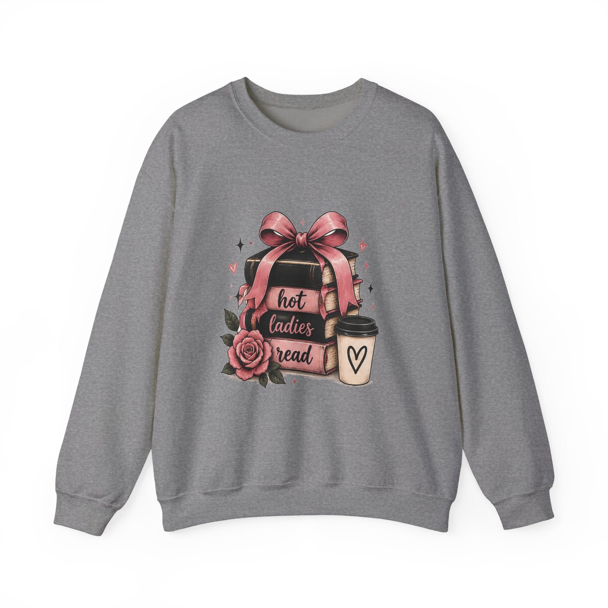 Hot Ladies Read sweatshirt | Book Lover Backpack Coffee Illustration