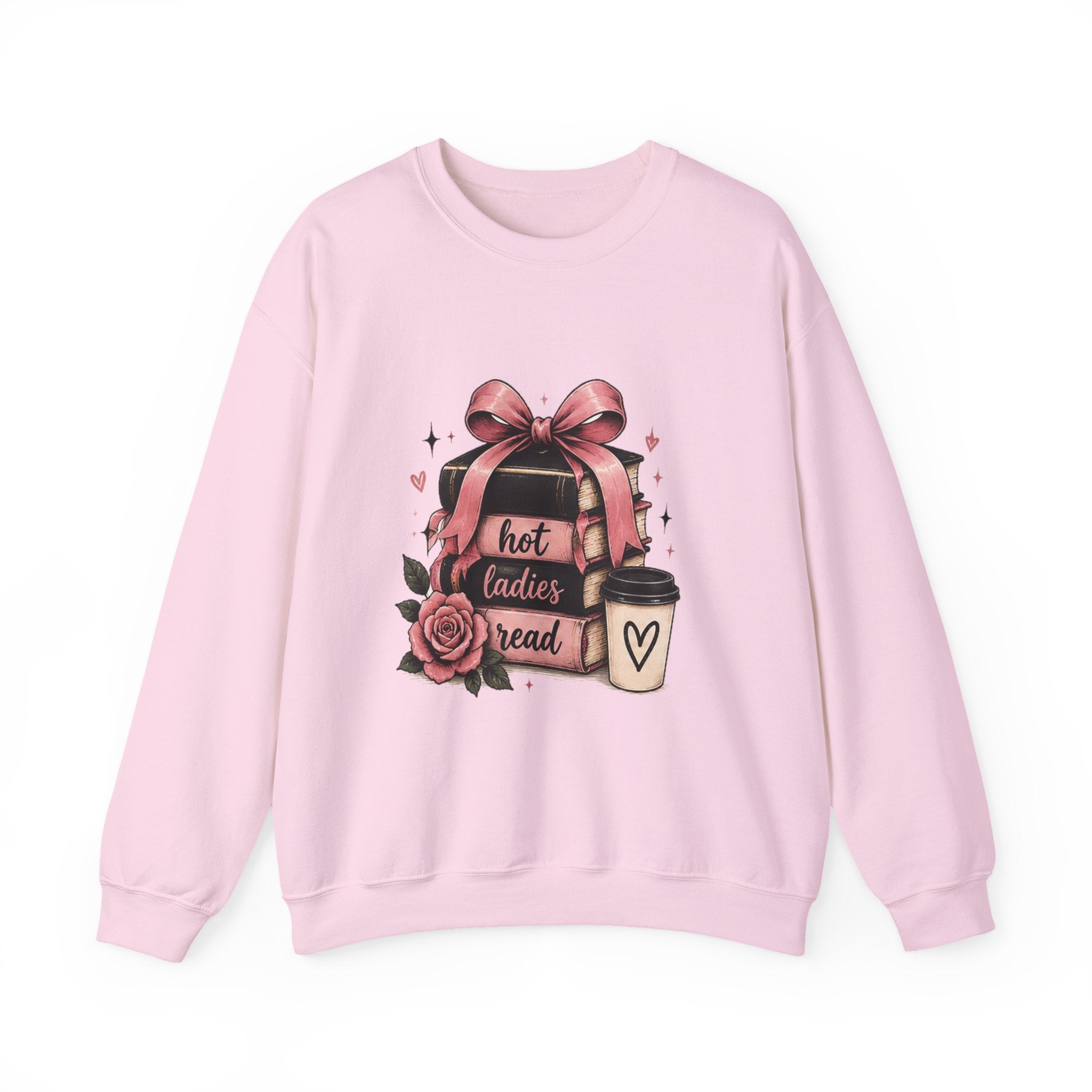 Hot Ladies Read sweatshirt | Book Lover Backpack Coffee Illustration