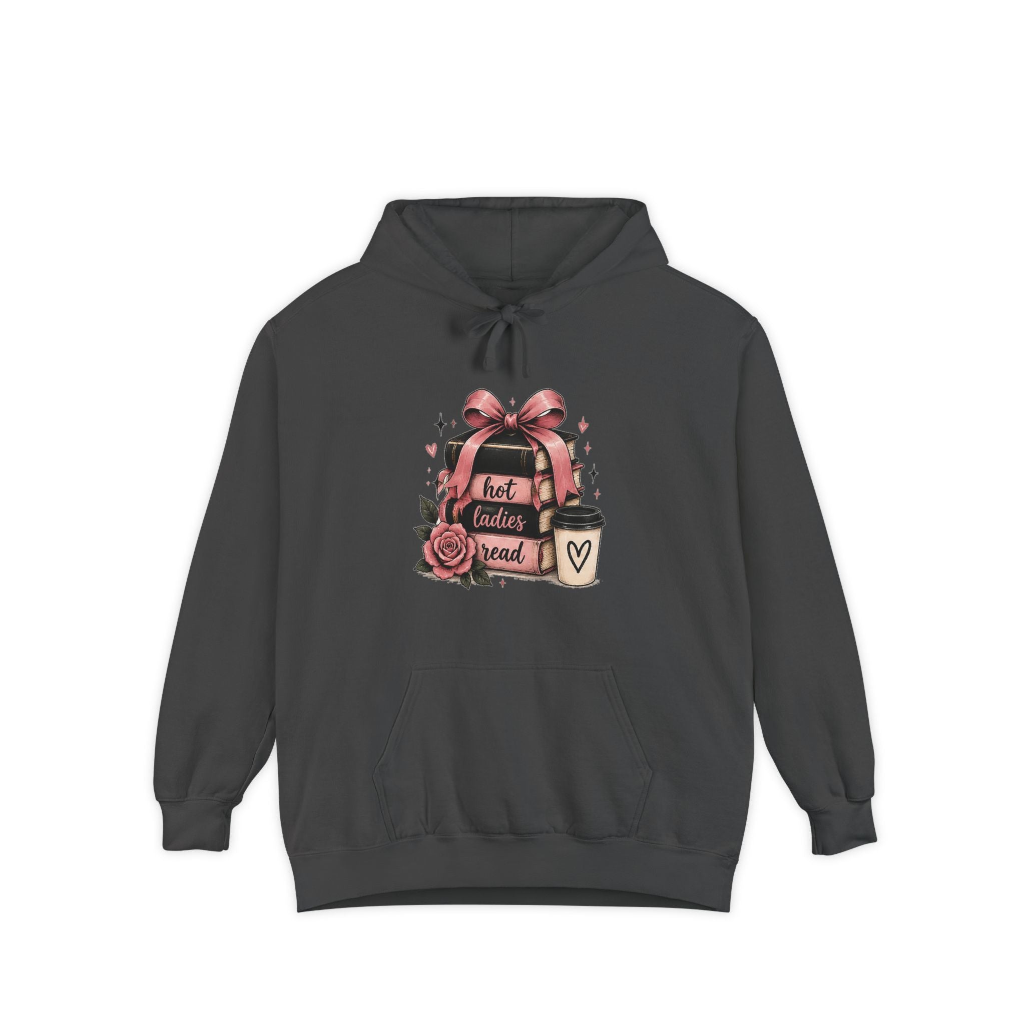 Hot Toddy & Roses hoodie | cozy mug, ribbon heart graphic