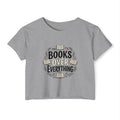 Books Over Everything Crop Top — Women's Literary Festival Tee