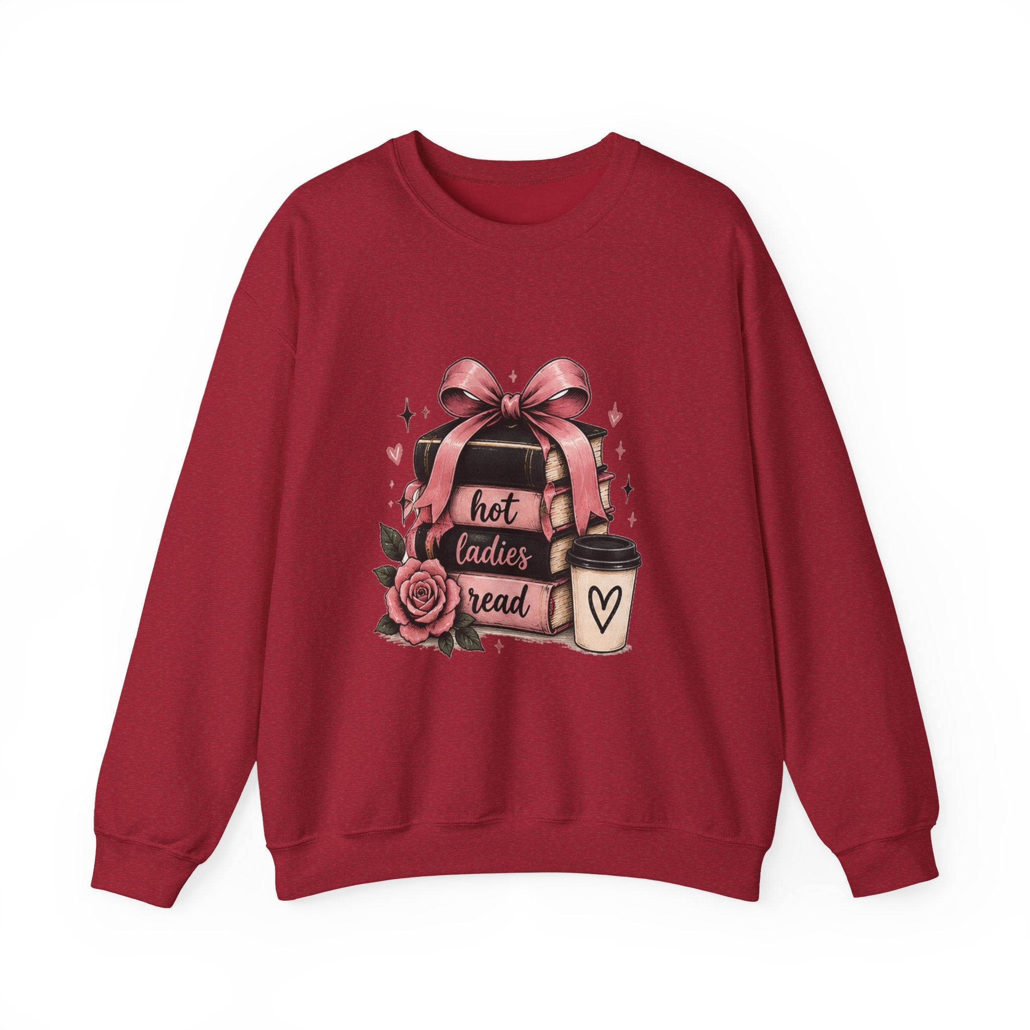Hot Ladies Read sweatshirt | Book Lover Backpack Coffee Illustration