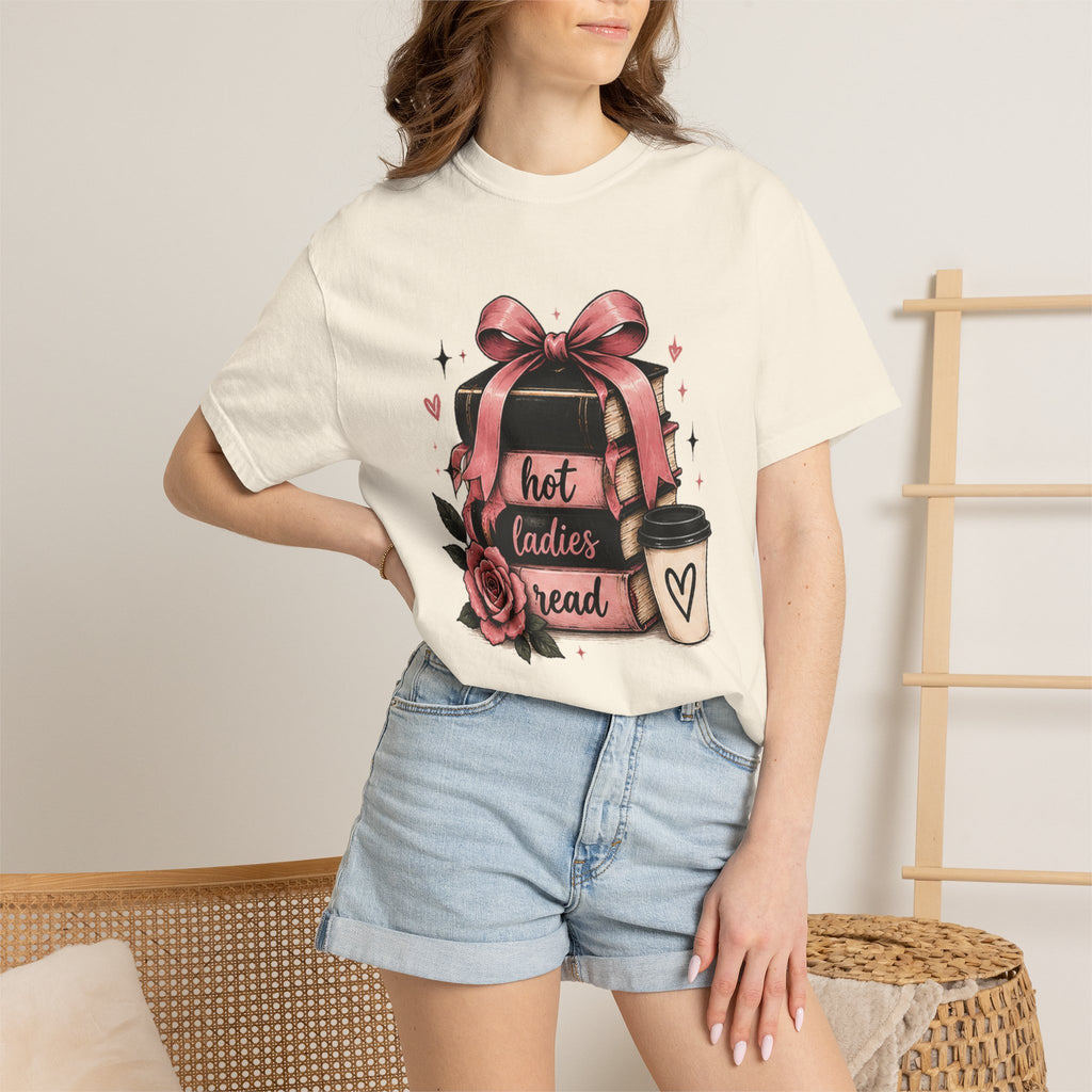 Hot Ladies Bread T-shirt | Coffee Cup, Rose Ribbon Bakery Illustration