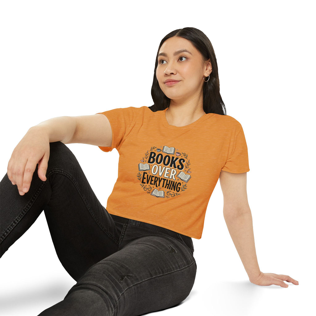 Books Over Everything Crop Top — Women's Literary Festival Tee