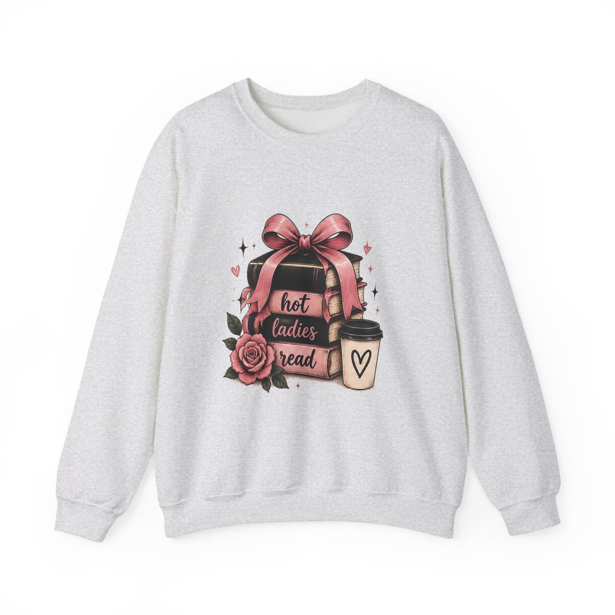 Hot Ladies Read sweatshirt | Book Lover Backpack Coffee Illustration
