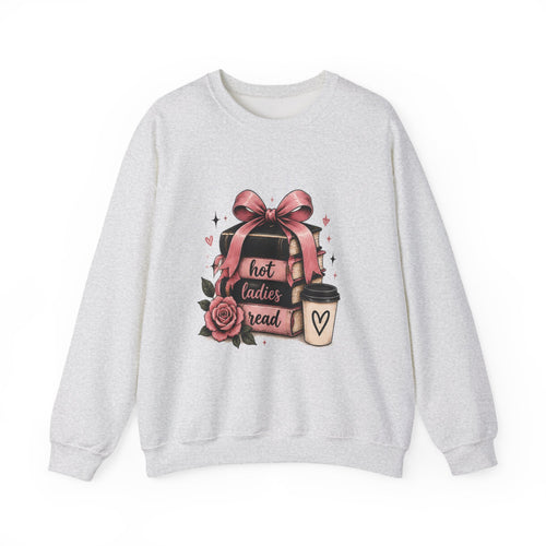 Hot Ladies Read sweatshirt | Book Lover Backpack Coffee Illustration