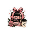 Books & Coffee Sticker — “Hot Ladies Read” Kiss-Cut Vinyl Sticker