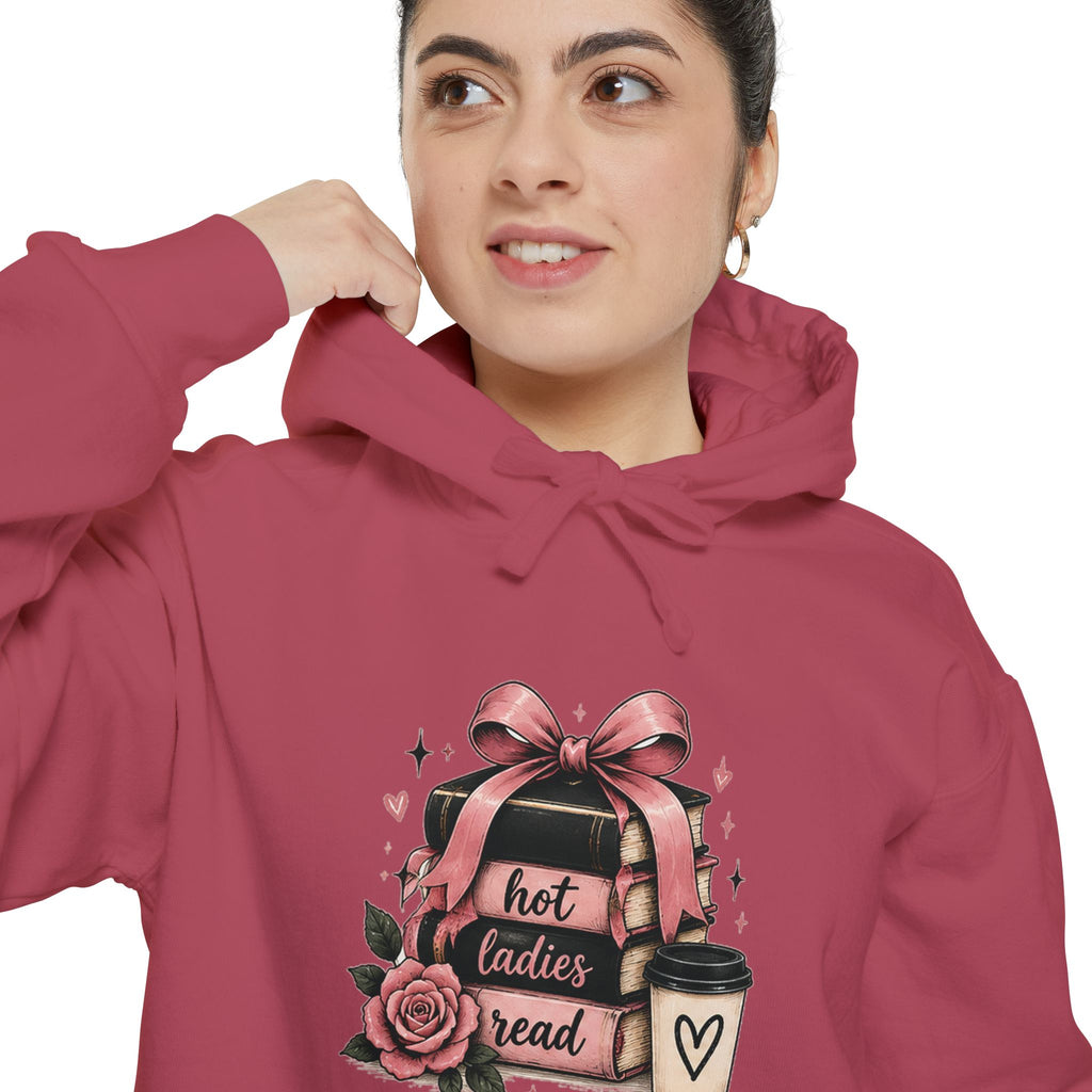 Hot Toddy & Roses hoodie | cozy mug, ribbon heart graphic